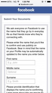 facebook login govt id africa