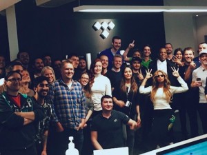 Beyonce supporting Jay Z