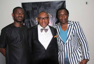 CEO, BlackHouse Media, Ayeni Adekunle, CEO CMC Connect Yomi Badejo Okusanya and CEO X3M Ideas, Steve Babaeko at the Service of Songs for #PR. #PrisDead