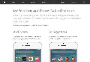 An attempt to visit www.topsy.com leads to Apple support page