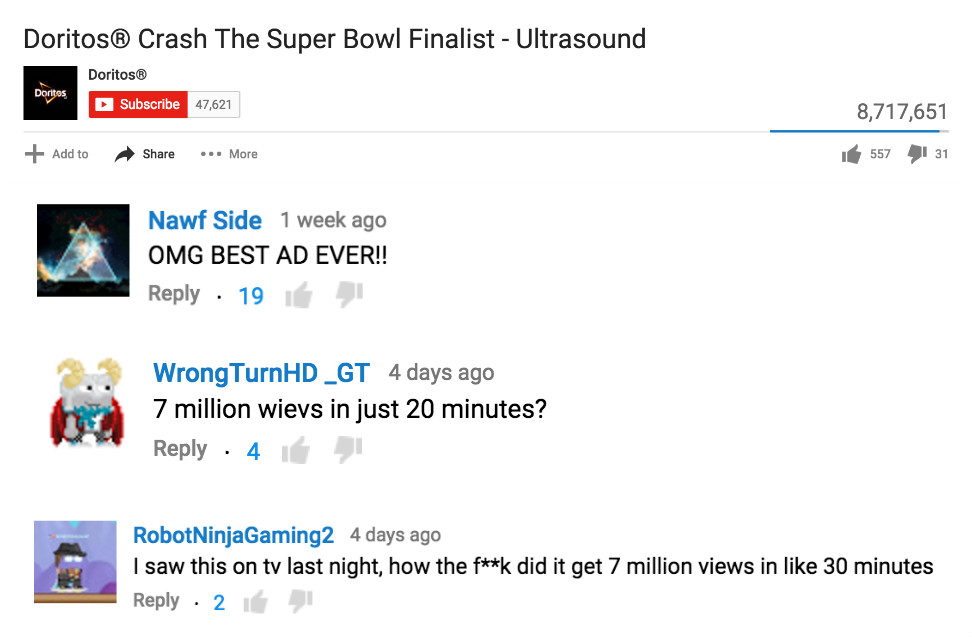 doritos baby ultrasound ad super bowl