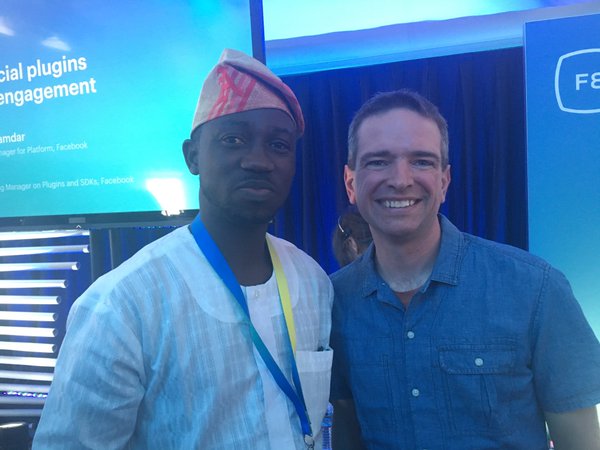 Founder NET, Ayeni Adekunle with Facebook Engineering Manager, Brian Dewey