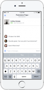 Messaging on Facebook Marketplace