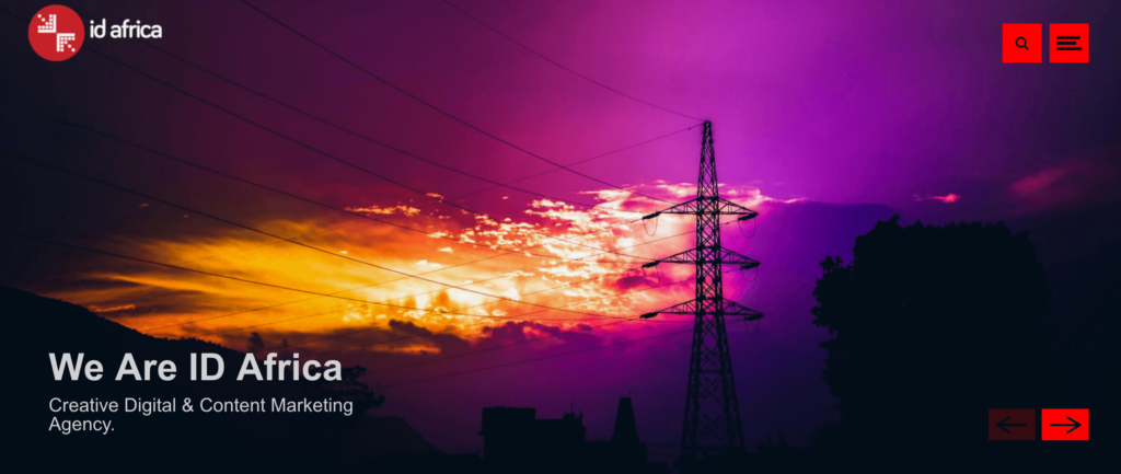 ID Africa website home page screenshot