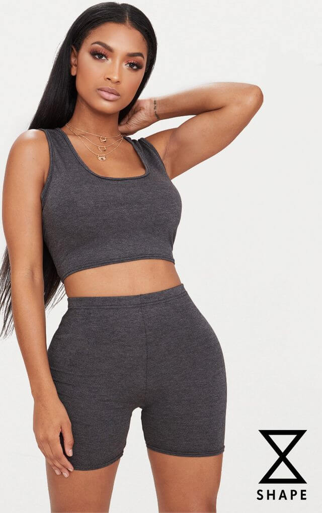 vest on biker shorts