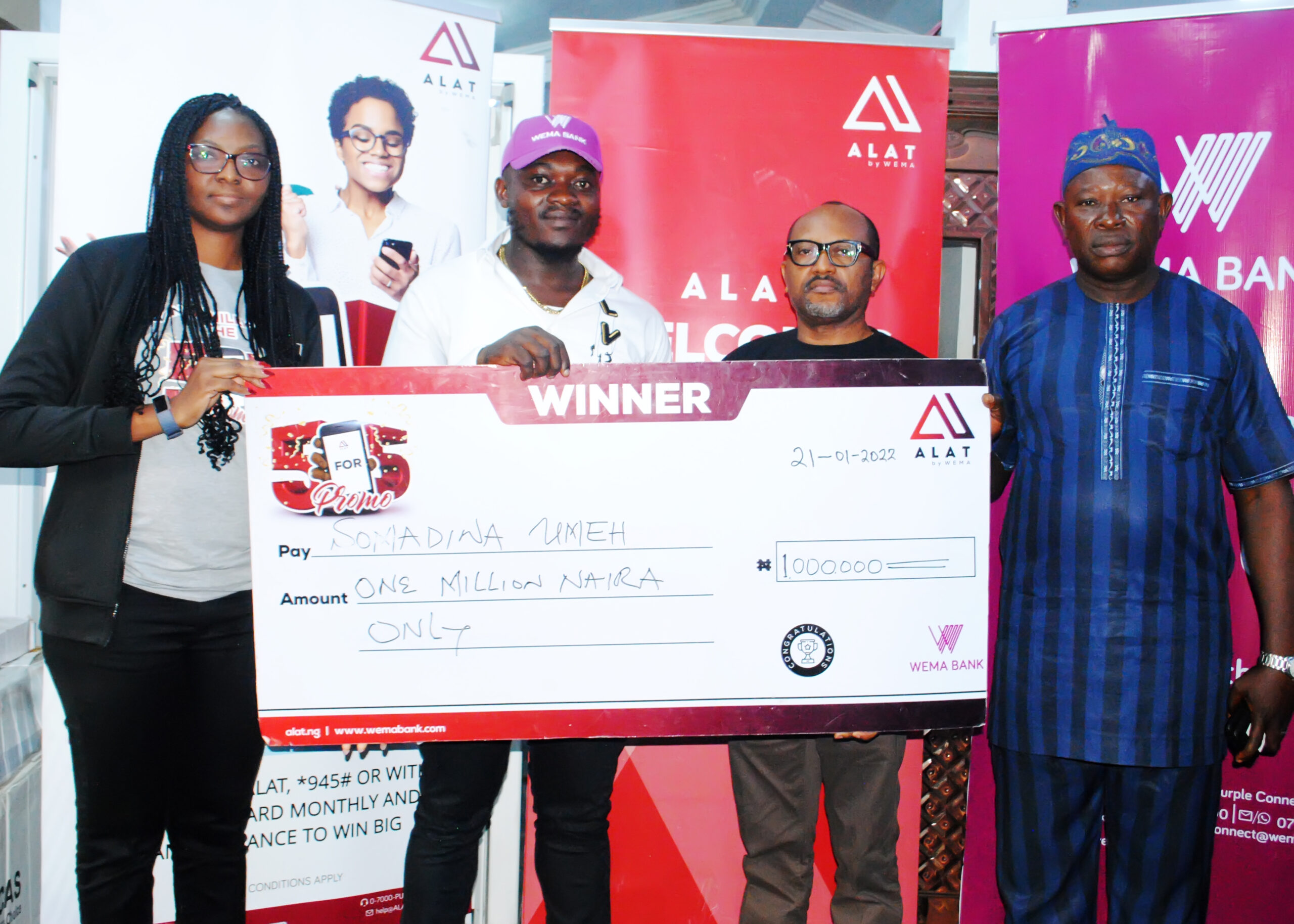 Sixth Millionaire Emerges In ALAT by Wema’s 5for5 Reward Promo