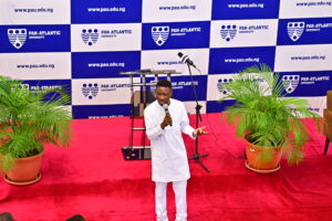 Ayeni speaking during the Fair