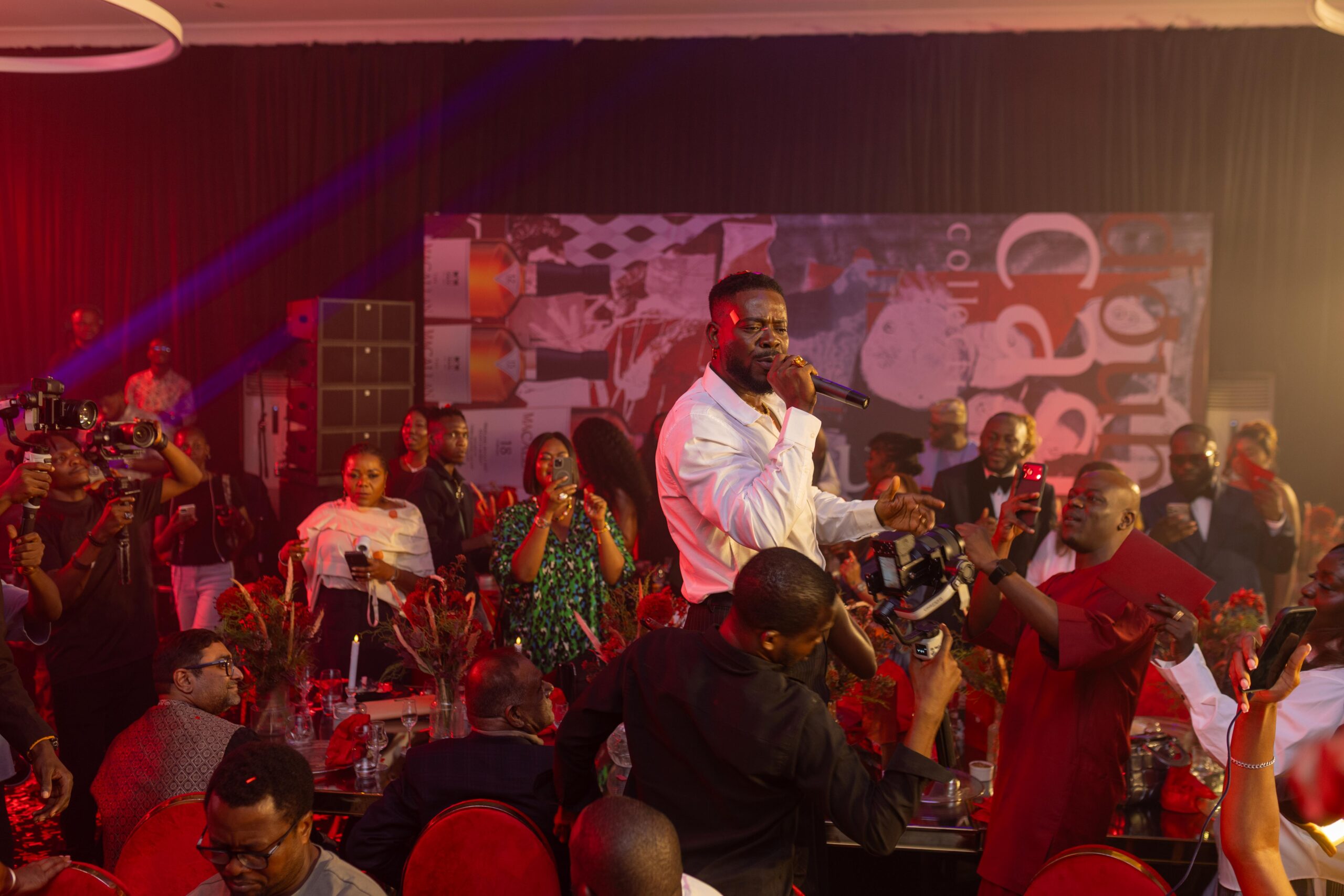 Adekunle Gold performing at The Macallan Timeless Collection Launch in Lagos