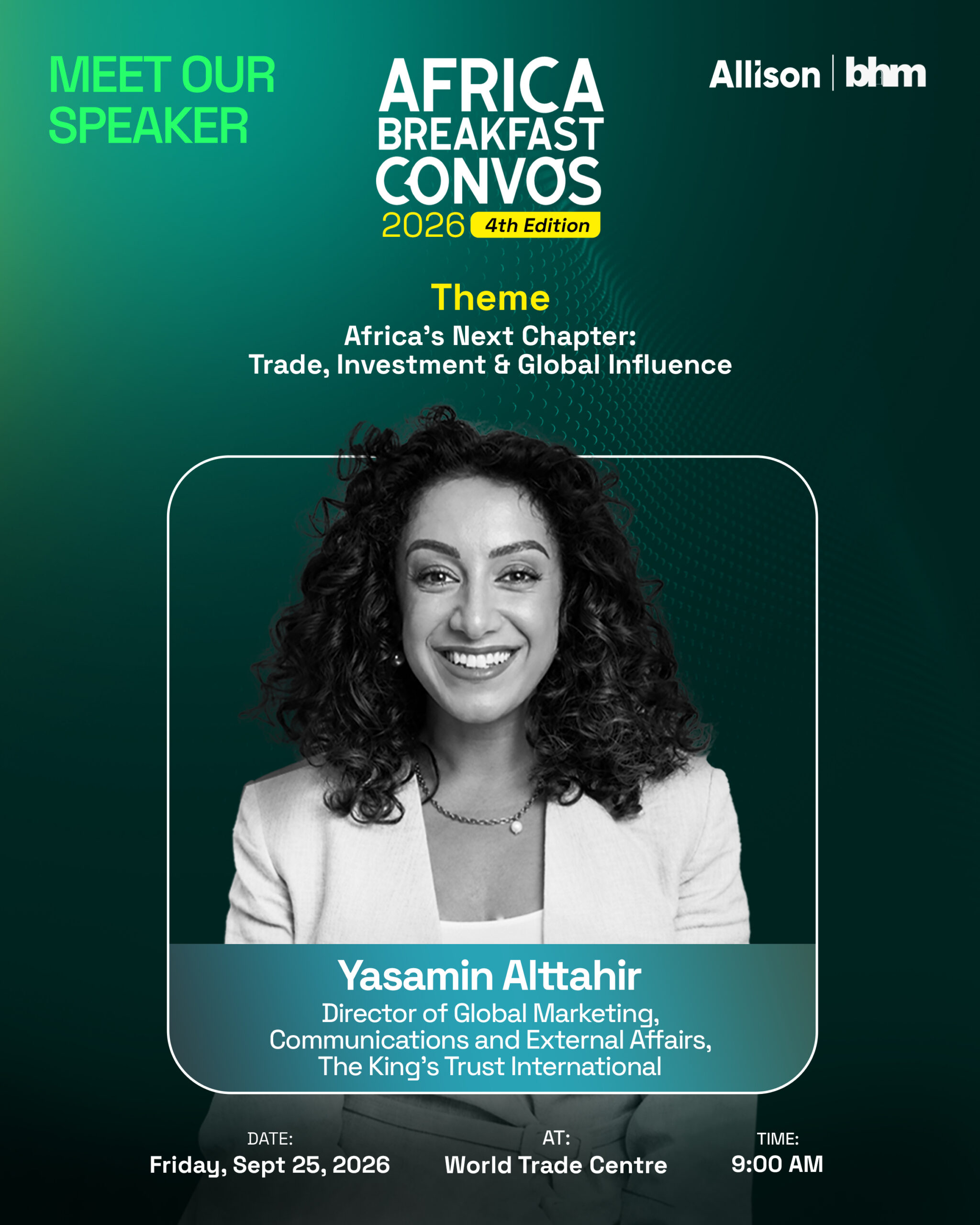 The King’s Trust’s Yasamin Alttahir joins Africa growth talks at ABC 2026
